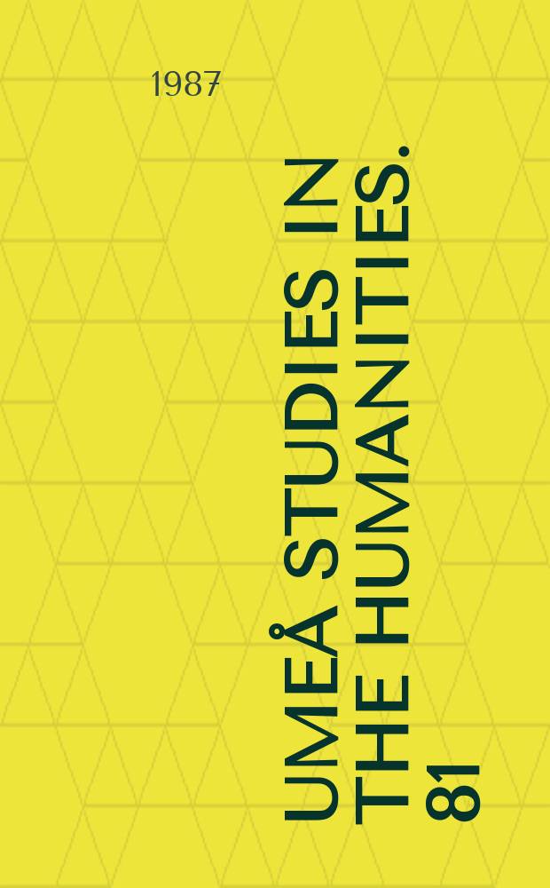 Umeå studies in the humanities. 81 : Grammatical correctness and communicative