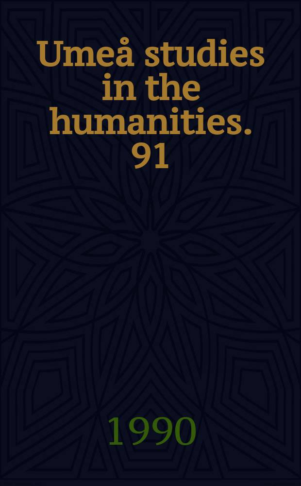 Umeå studies in the humanities. 91 : Älvdal i norr