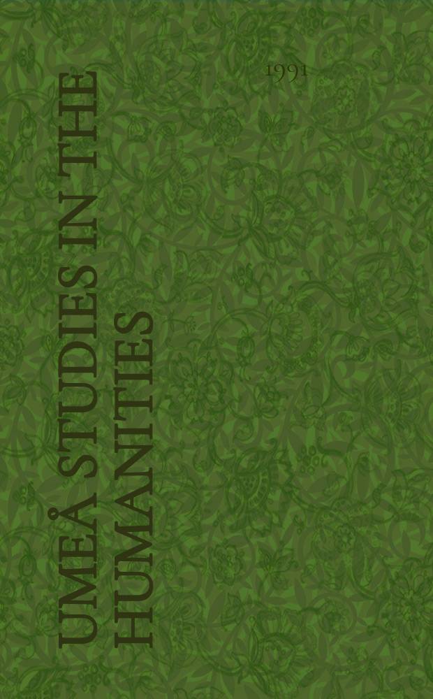 Umeå studies in the humanities : Spraket som kulturspegel