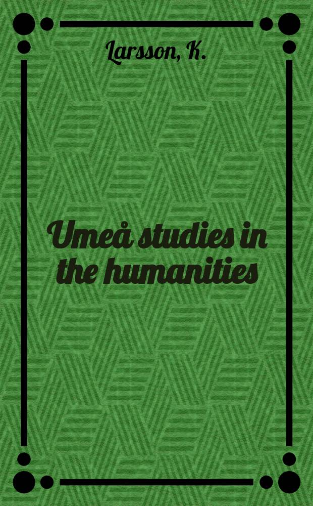 Umeå studies in the humanities : Svenska brev