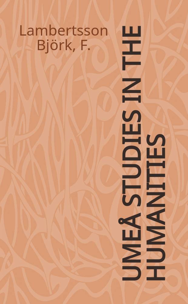 Umeå studies in the humanities : Campus clowns and the canon