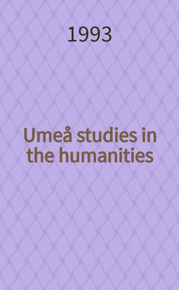 Umeå studies in the humanities : Uppkomlingarna