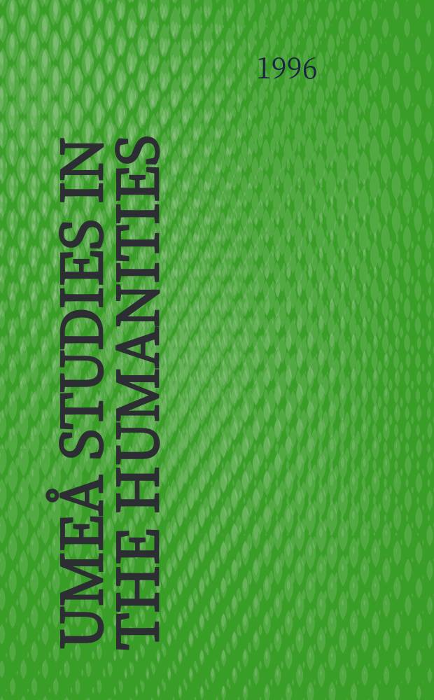 Umeå studies in the humanities : Male and female terms in English