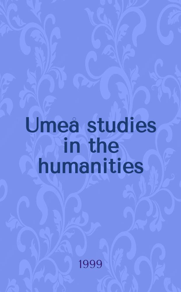 Umeå studies in the humanities : J'amène le champagne, tu apportes les verres?