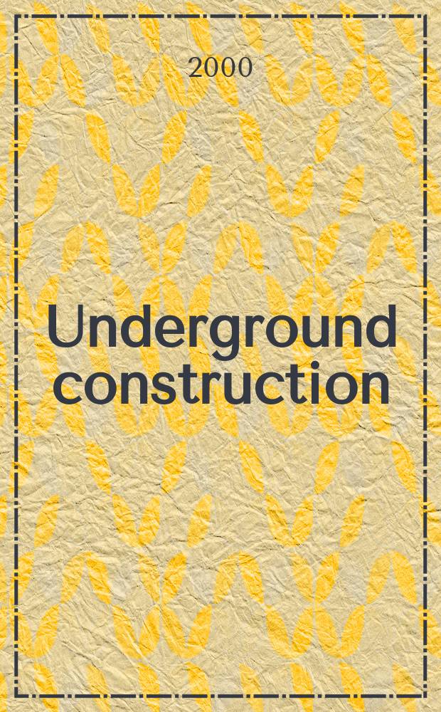 Underground construction : Water, sewer, gas & cable Serving the construction, rehabilitation and remediation professional Form. Pipeline & utilities construction. Vol.55, №12