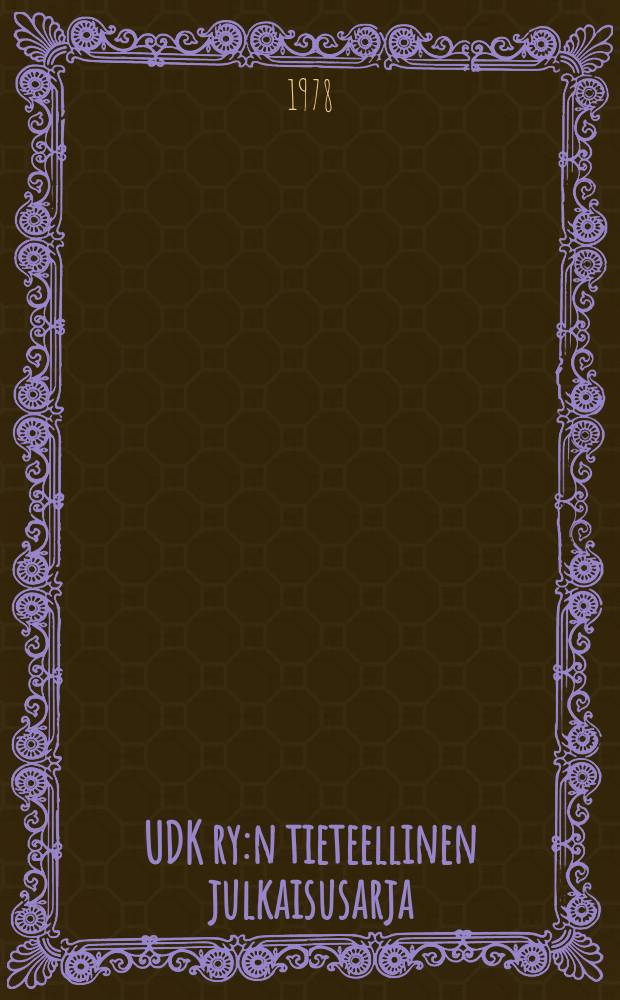 UDK ry:n tieteellinen julkaisusarja