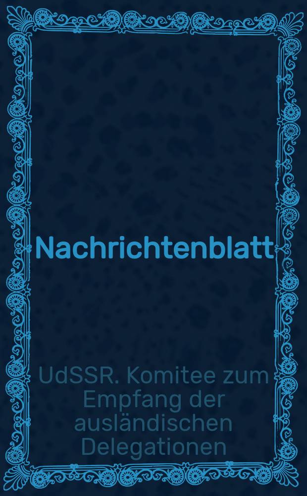 Nachrichtenblatt
