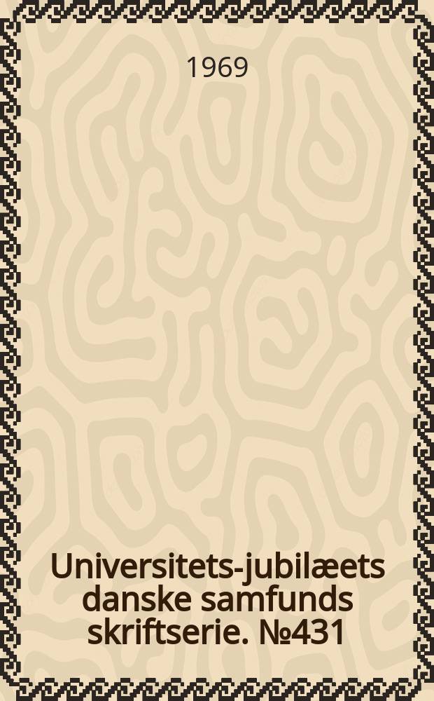 Universitets-jubilæets danske samfunds skriftserie. № 431 : Hostrup-Dansk