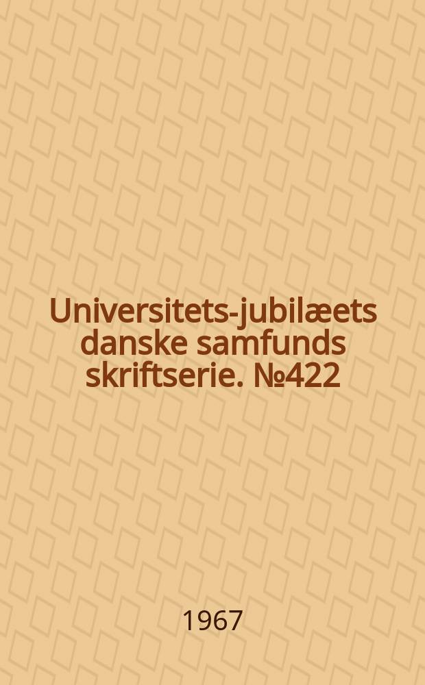 Universitets-jubilæets danske samfunds skriftserie. № 422 : Kortvokalstødet i sjællandsk
