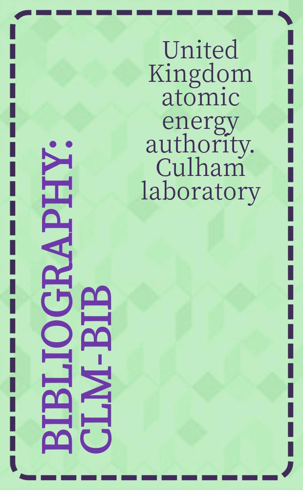 Bibliography : CLM-bib