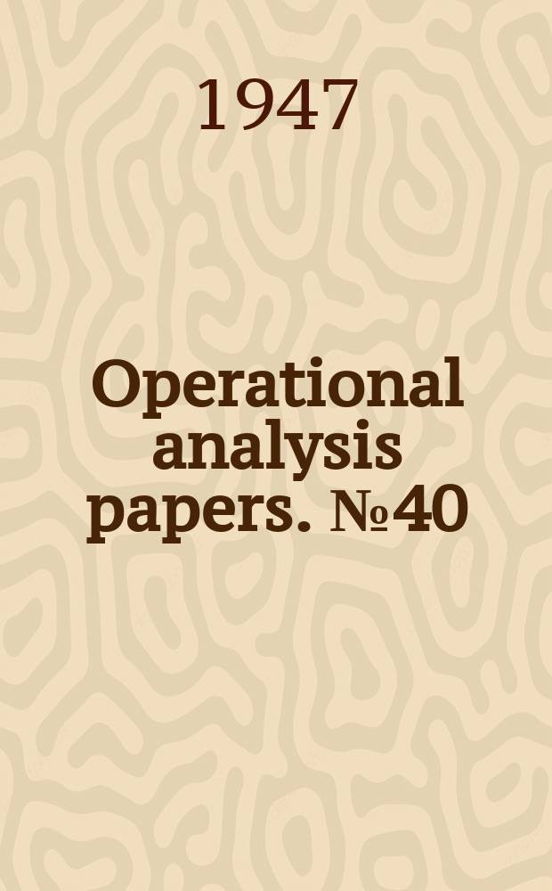 Operational analysis papers. №40 : Foreign trade in Poland