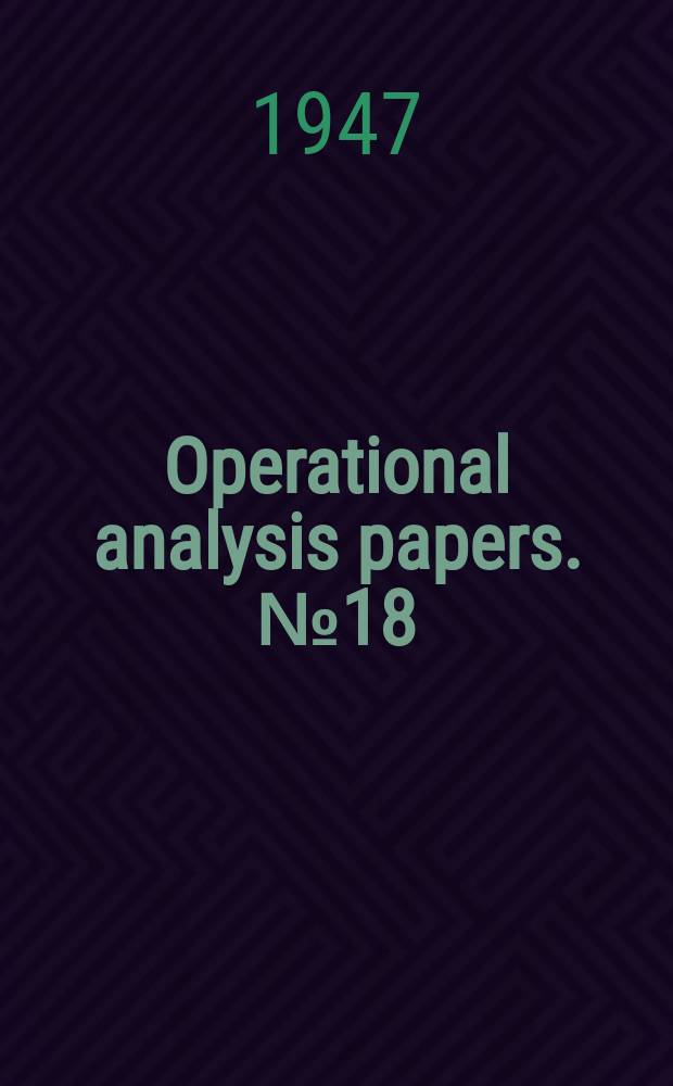 Operational analysis papers. №18 : Economic rehabilitation in Finland