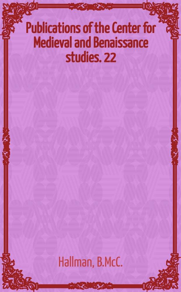 Publications of the Center for Medieval and Benaissance studies. 22 : Italian cardinals, reform, and the church ...