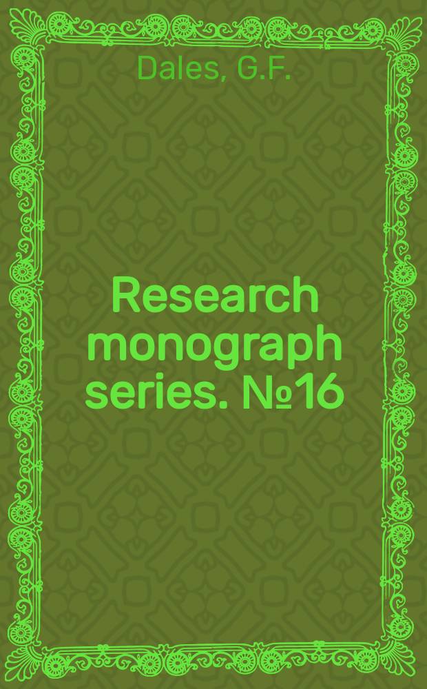 Research monograph series. №16 : New excavations at Nad-i Ali ...