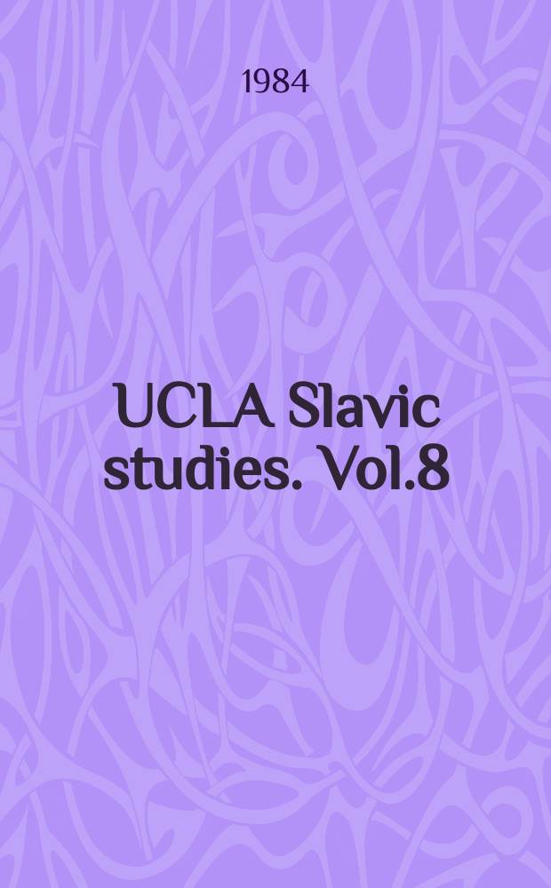 UCLA Slavic studies. Vol.8 : Lexical specialization in Russian