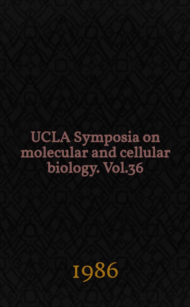UCLA Symposia on molecular and cellular biology. Vol.36 : Options for the control of influenza