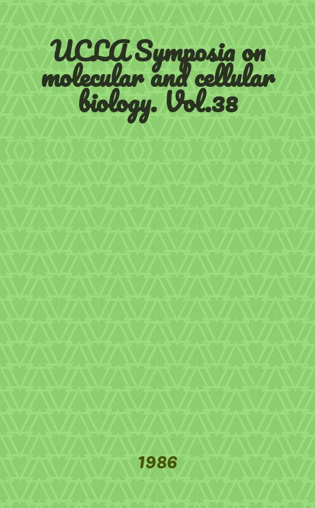 UCLA Symposia on molecular and cellular biology. Vol.38 : Membrane skeletons and cytoskeletal-membrane associations