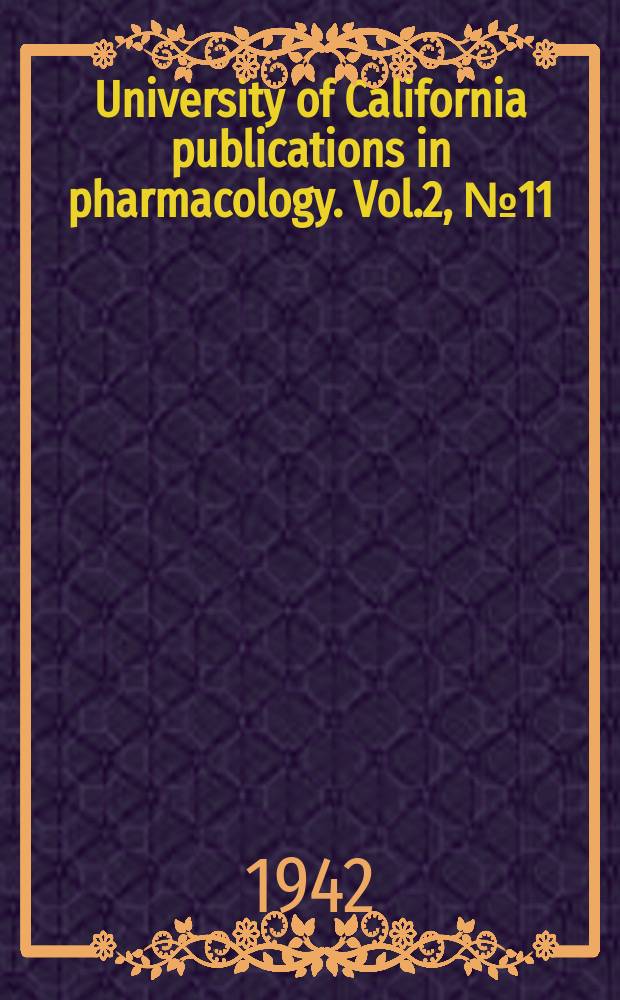 University of California publications in pharmacology. Vol.2, №11 : Biological investigations with radioactive calcium and strontium ...