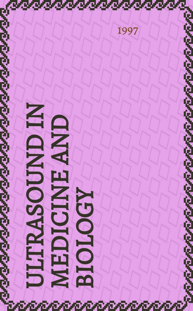 Ultrasound in medicine and biology : Offic. journal of the World federation for ultrasound in medicine and biology. Vol.23, Указатель