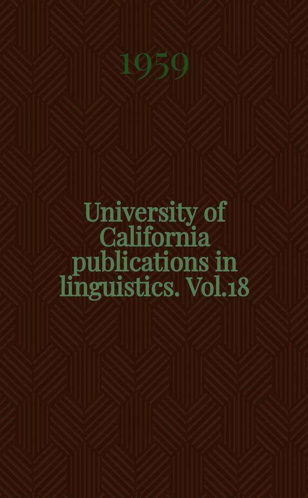 University of California publications in linguistics. Vol.18 : A dictionary of Moča. (Southwestern Ethiopia)