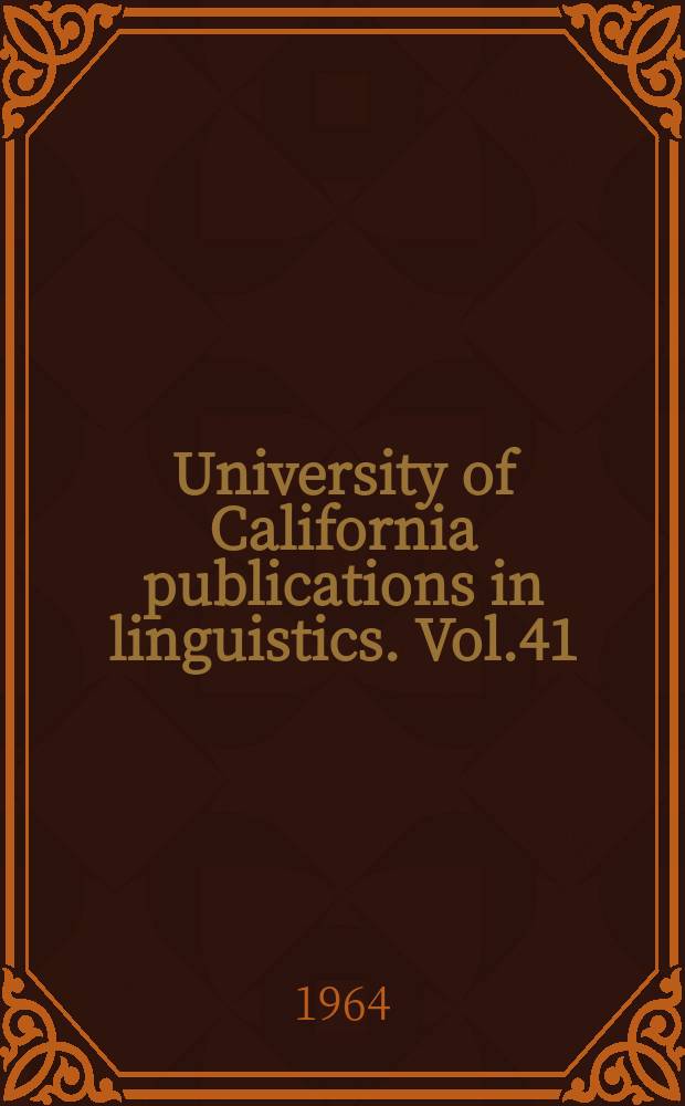 University of California publications in linguistics. Vol.41 : Maidu grammar