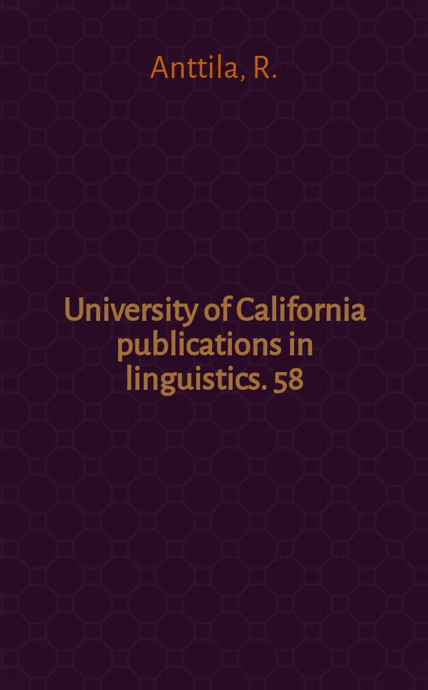 University of California publications in linguistics. 58 : Proto-Indo-European schwebeablaut