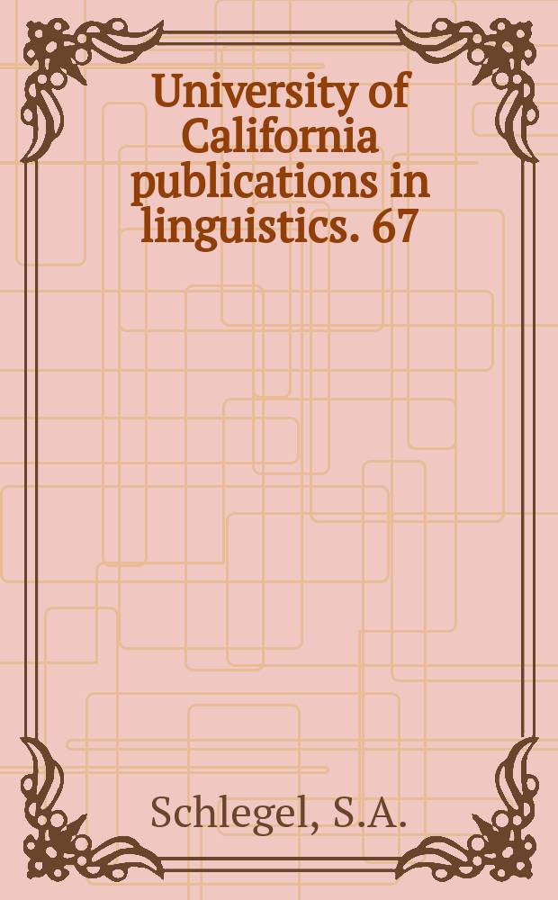 University of California publications in linguistics. 67 : Tiruray- English lexicon
