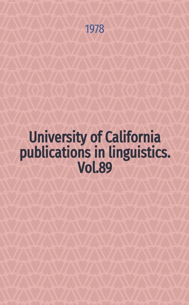 University of California publications in linguistics. Vol.89 : Wikchamni grammar