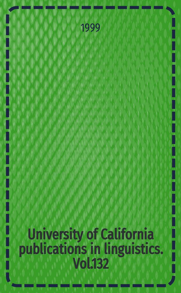 University of California publications in linguistics. Vol.132 : Central Hill Nisenan texts with ...