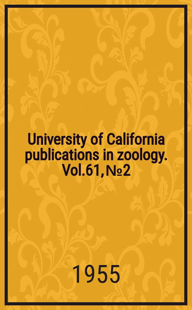 University of California publications in zoology. Vol.61, №2 : Comparative morphology of some Protistan Flagella