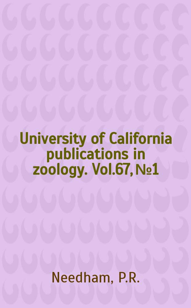 University of California publications in zoology. Vol.67, №1 : Rainhow trout in Mexico and California