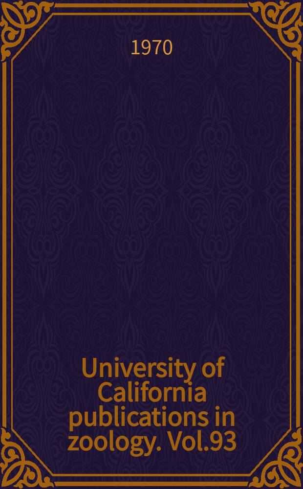 University of California publications in zoology. Vol.93 : A revision of the nematode order Desmoscolecida Filipjev, 1929