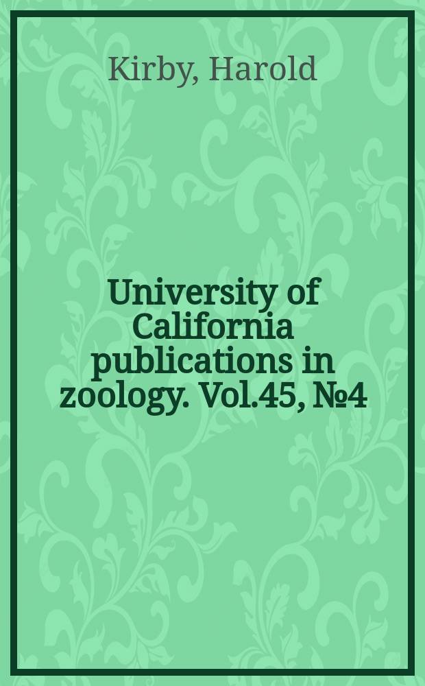 University of California publications in zoology. Vol.45, №4 : Devescovinid flagellates of termites