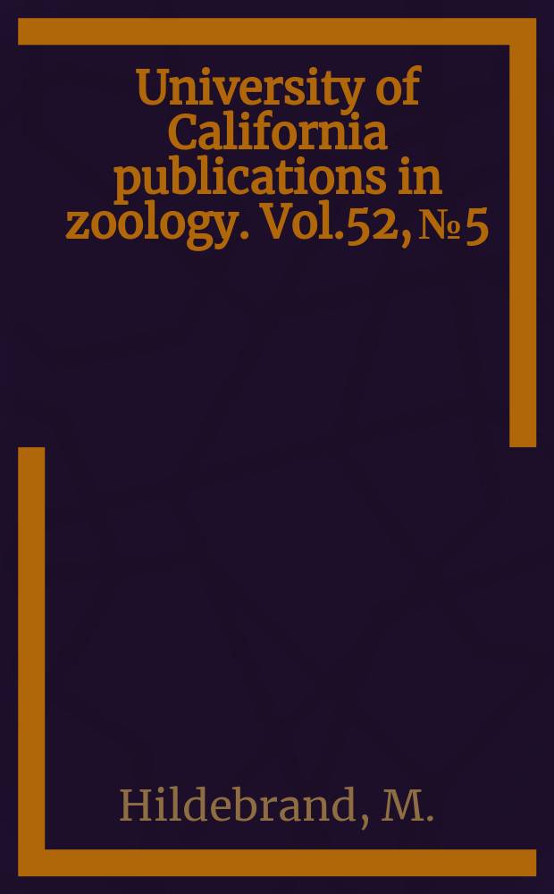 University of California publications in zoology. Vol.52, №5 : Comparative morphology of the body skeleton in recent candies
