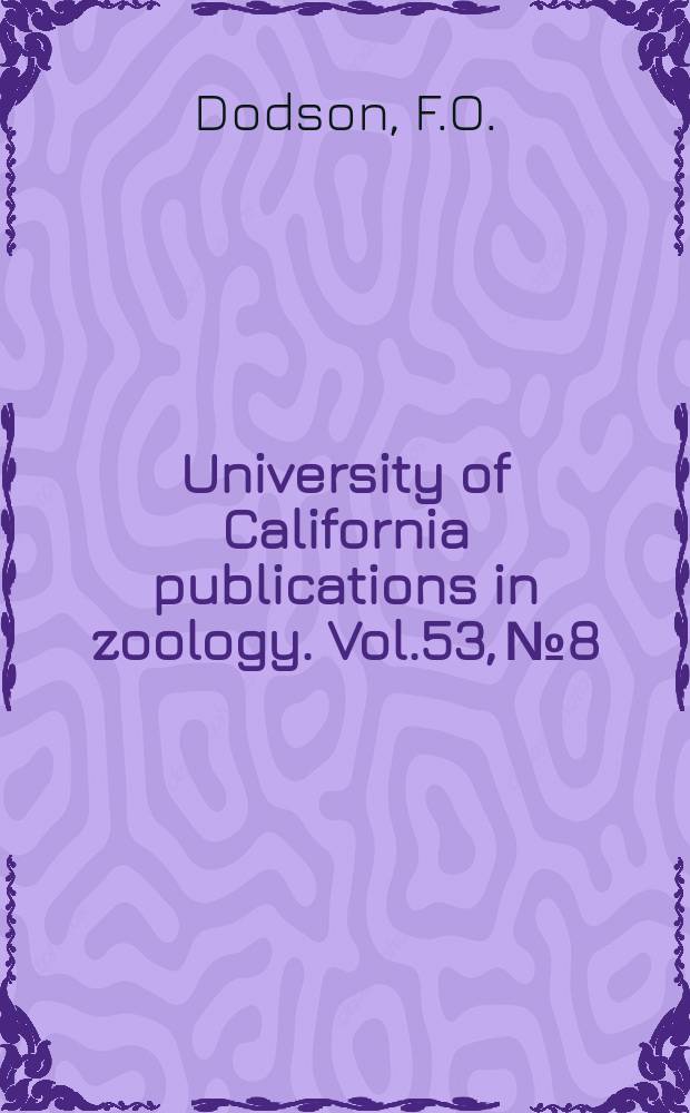 University of California publications in zoology. Vol.53, №8 : A morphological and biochemical study of lamprush chromosomes of vertebrates