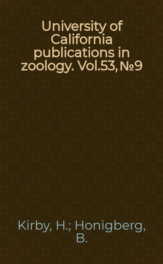 University of California publications in zoology. Vol.53, №9 : Flagellates of the caecum of ground squirrels