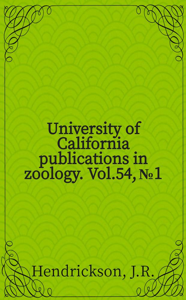 University of California publications in zoology. Vol.54, №1 : Ecology and systematics of salamanders of the genus Batrachoseps