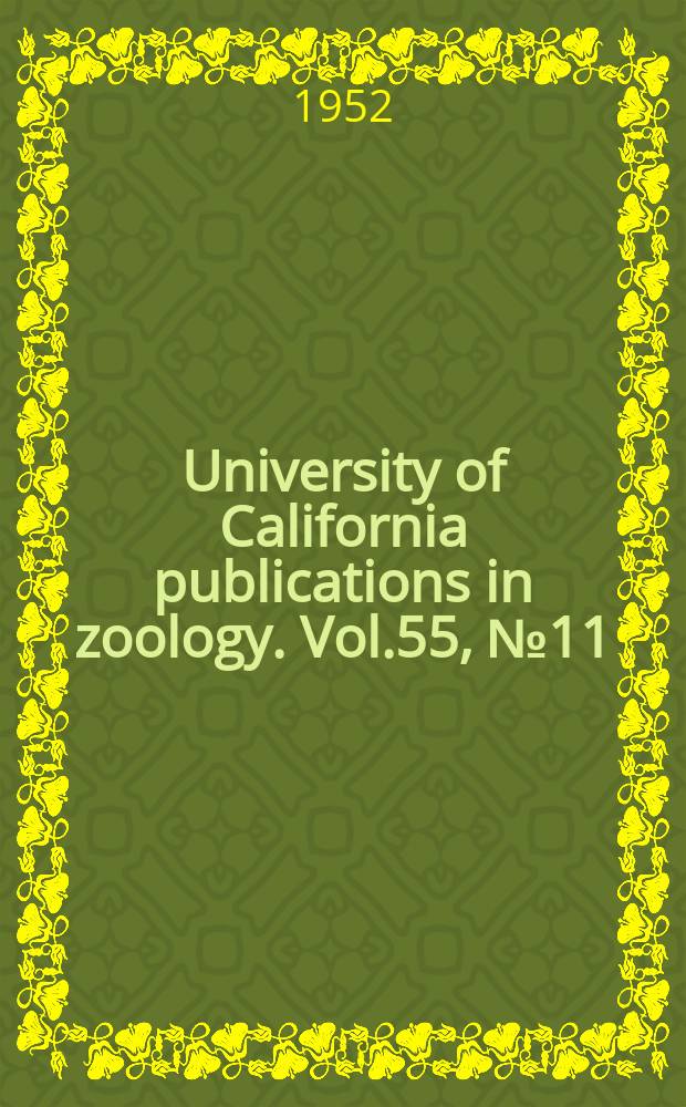 University of California publications in zoology. Vol.55, №11 : Studies on Pacific coast mollusks