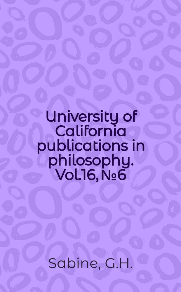 University of California publications in philosophy. Vol.16, №6 : Social studies and objectivity