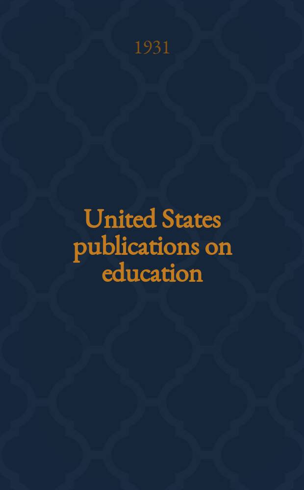 United States publications on education