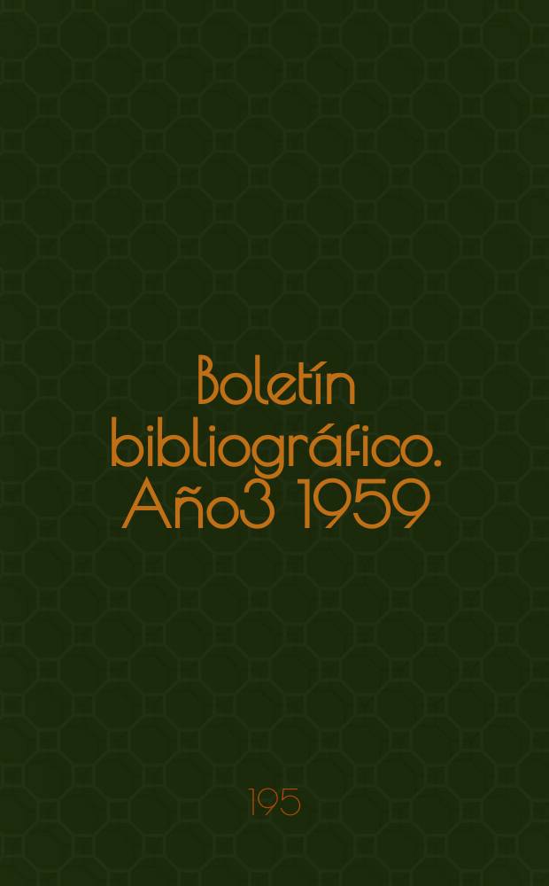 Bolet&iacute;n bibliogr&aacute;fico. A&ntilde;o3 1959/1961, №18 : Valores sociales en la educaci&oacute;n venezolana