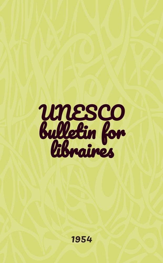UNESCO bulletin for libraires