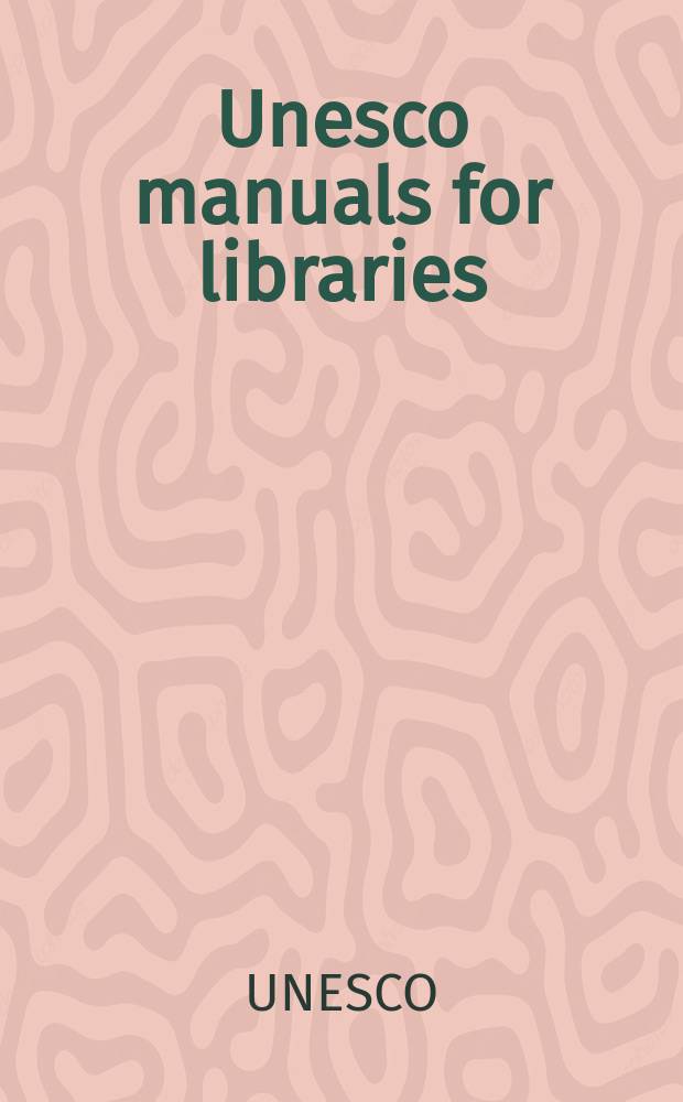 Unesco manuals for libraries