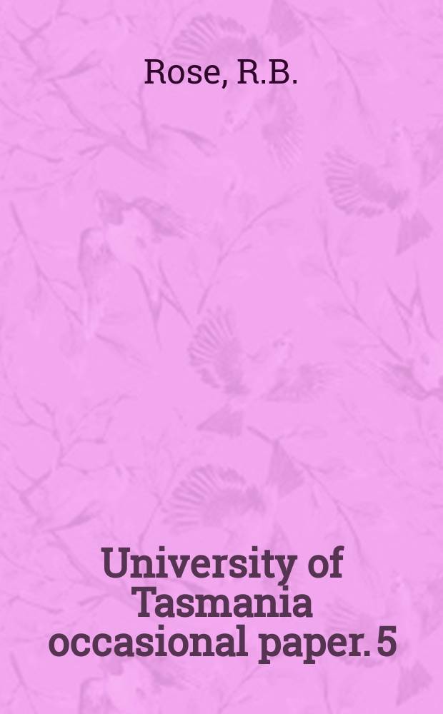 University of Tasmania occasional paper. 5 : Women and the french revolution
