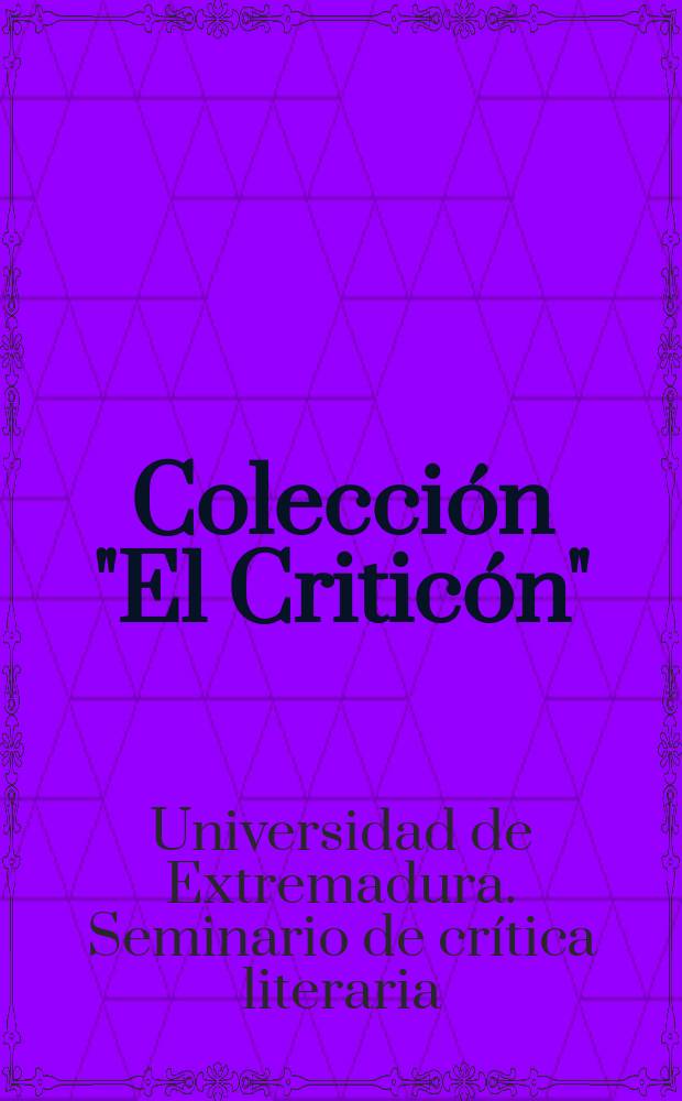 Colección "El Criticón"