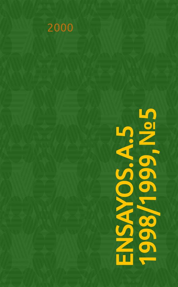 Ensayos. A.5 1998/1999, №5