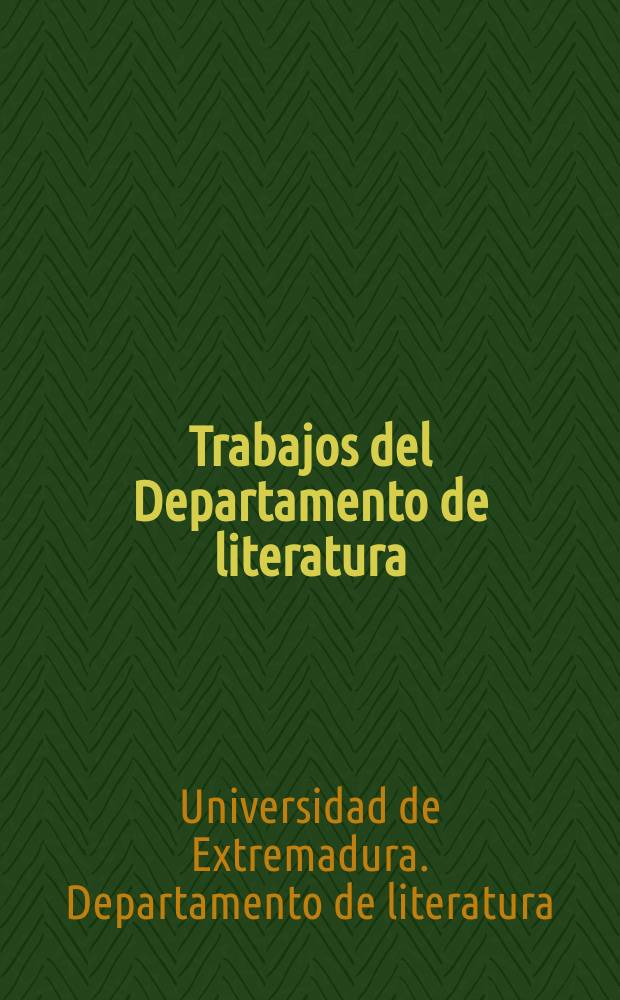 Trabajos del Departamento de literatura