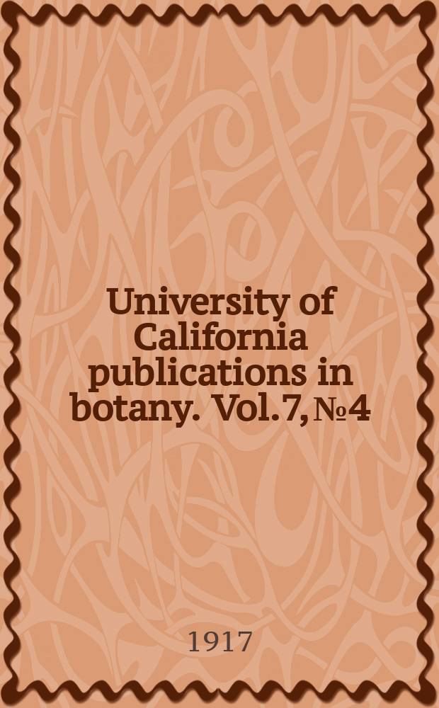 University of California publications in botany. Vol.7, №4 : Notes on the Californian species of Trillium L.