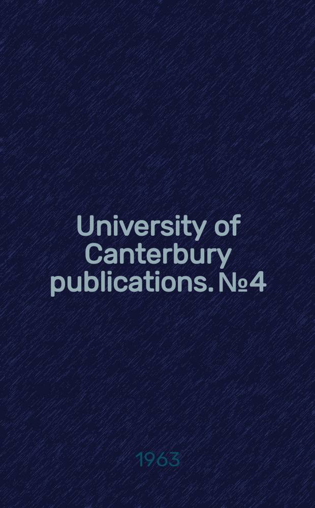 University of Canterbury publications. №4 : Types of economy