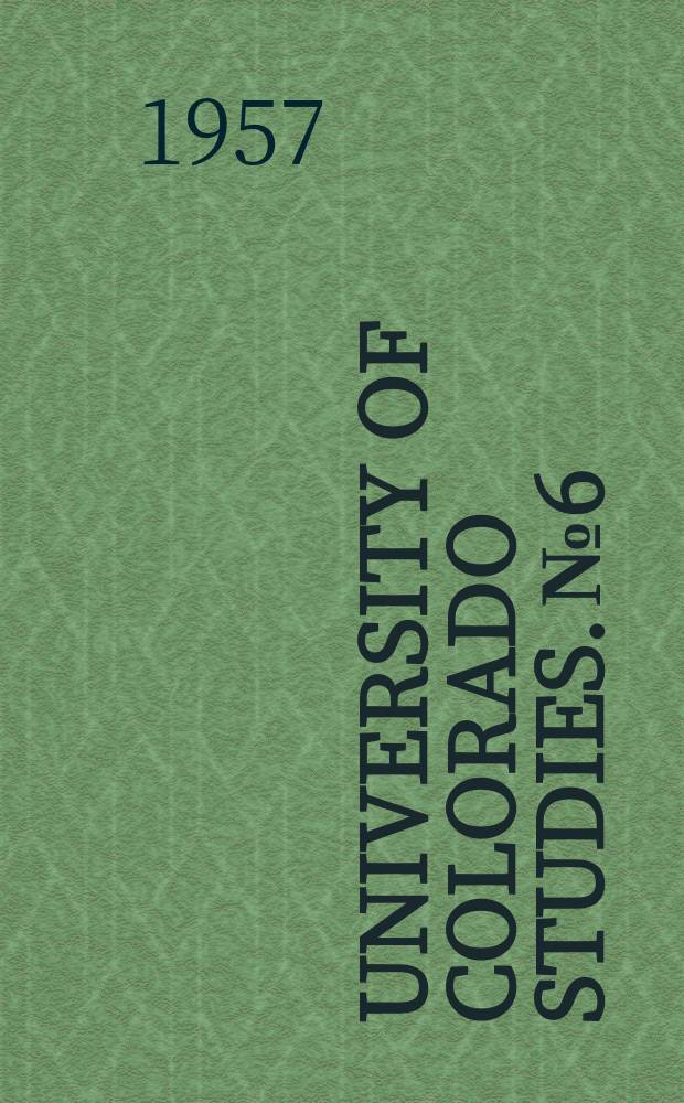 University of Colorado studies. №6 : Navaho and ute peyotism